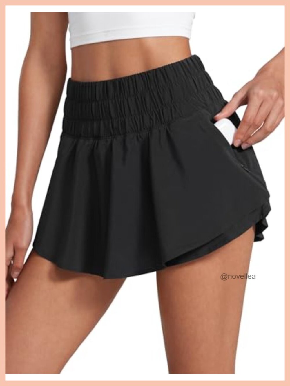 High Rise Ruffle Skirt Shorts with Mesh Liner
